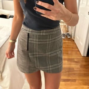 Alice + Olivia Grey Plaid Skirt